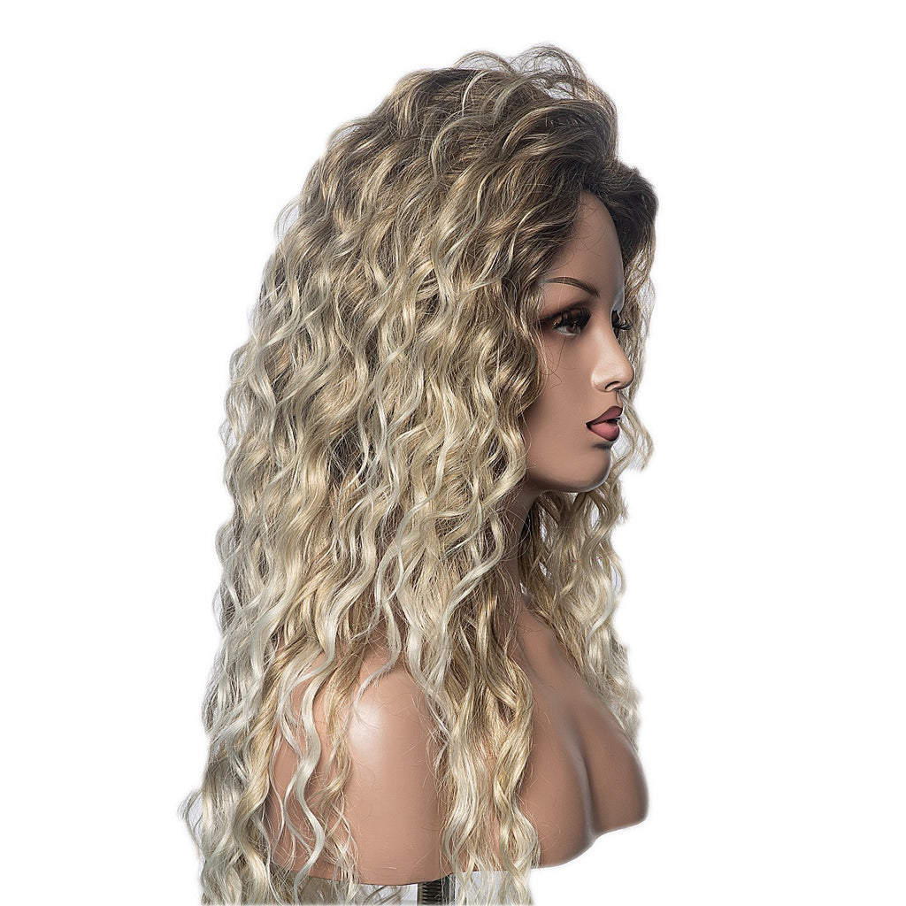 European And American Long-roll Chemical Fiber Wig Headgear Lace Elastic Mesh