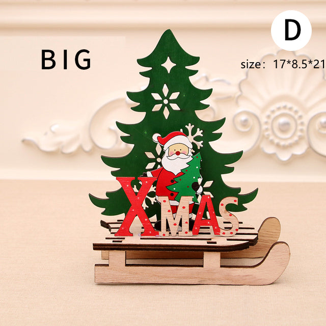 Christmas Decorations Wooden Celebrity Gift Box Ornaments