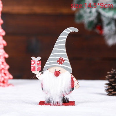 Christmas Decorations Wooden Celebrity Gift Box Ornaments