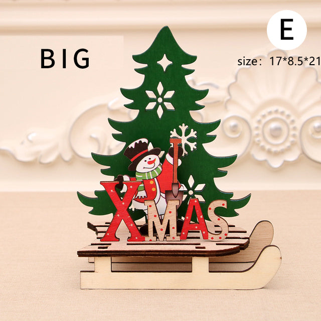 Christmas Decorations Wooden Celebrity Gift Box Ornaments