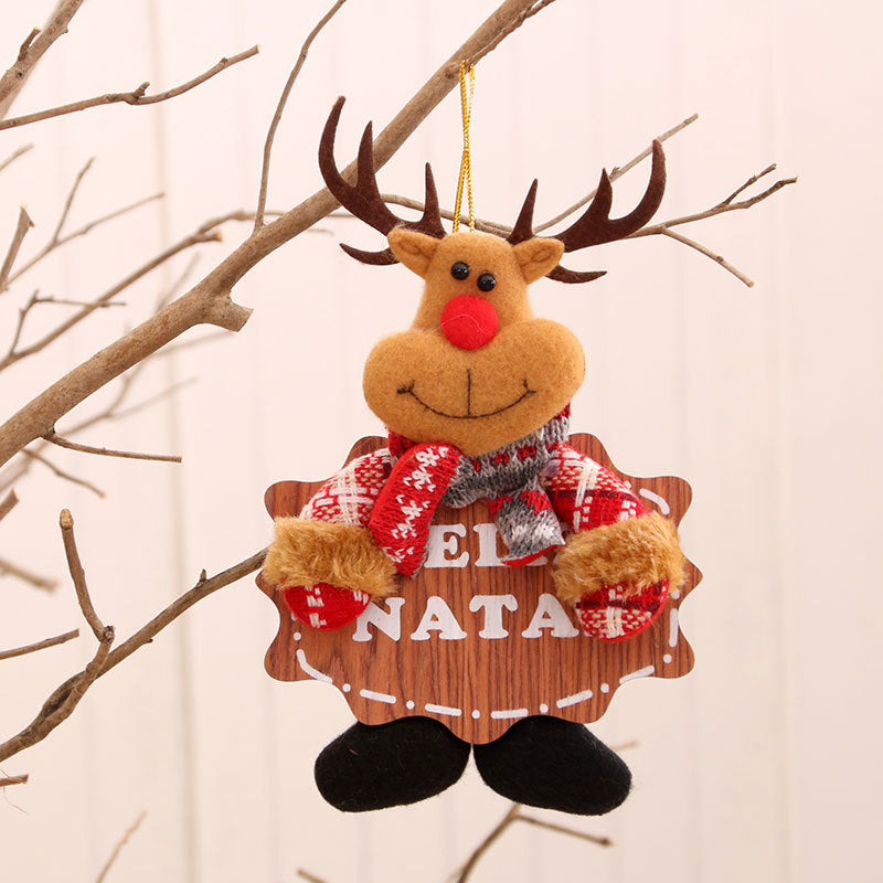 Christmas Decorations Fabric Wooden Bells