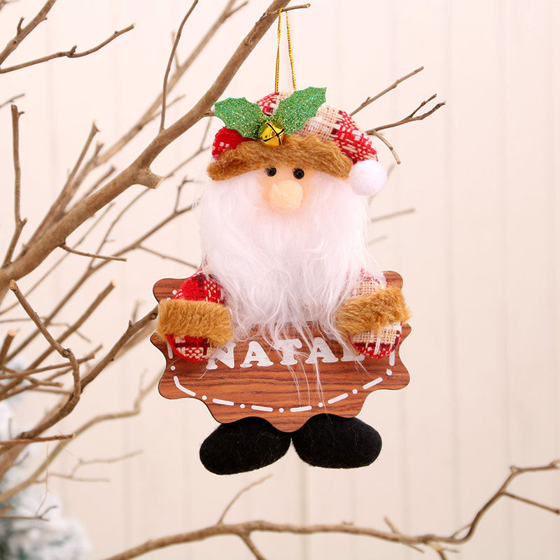 Christmas Decorations Fabric Wooden Bells