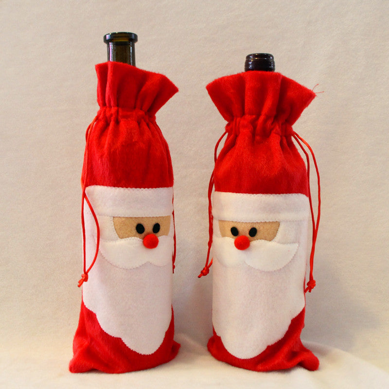 Christmas Decorations Santa Claus Wine Bottle Set Wine Bag