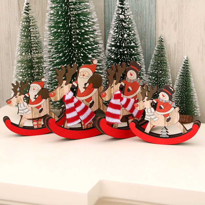 Christmas Decorations Wooden Celebrity Gift Box Ornaments