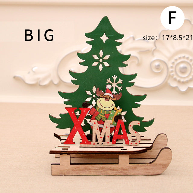 Christmas Decorations Wooden Celebrity Gift Box Ornaments