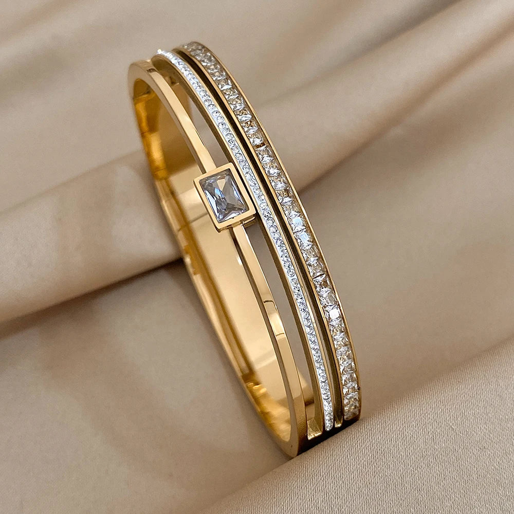 Luxury Stainless Steel Cuff Bracelet