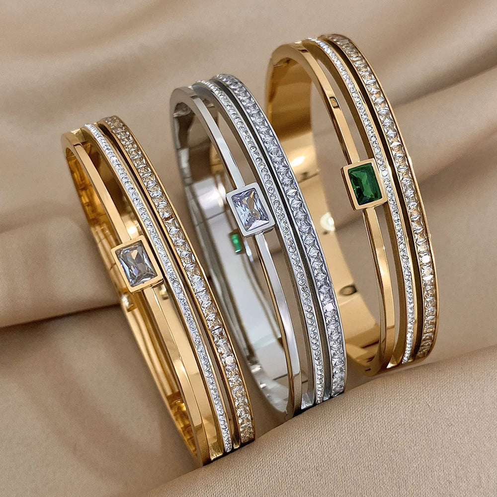 Luxury Stainless Steel Cuff Bracelet