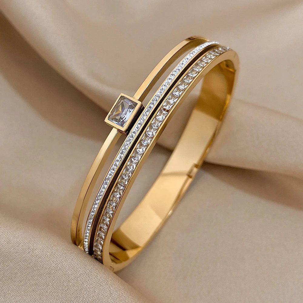 Luxury Stainless Steel Cuff Bracelet