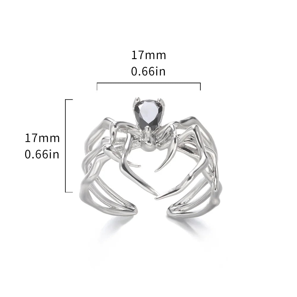 Elegant Stainless Steel Big Bloom Flower Rings