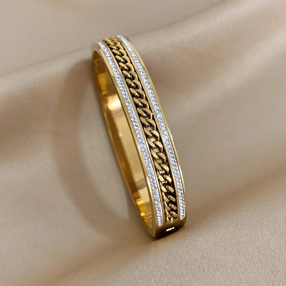 Luxury Stainless Steel Cuff Bracelet