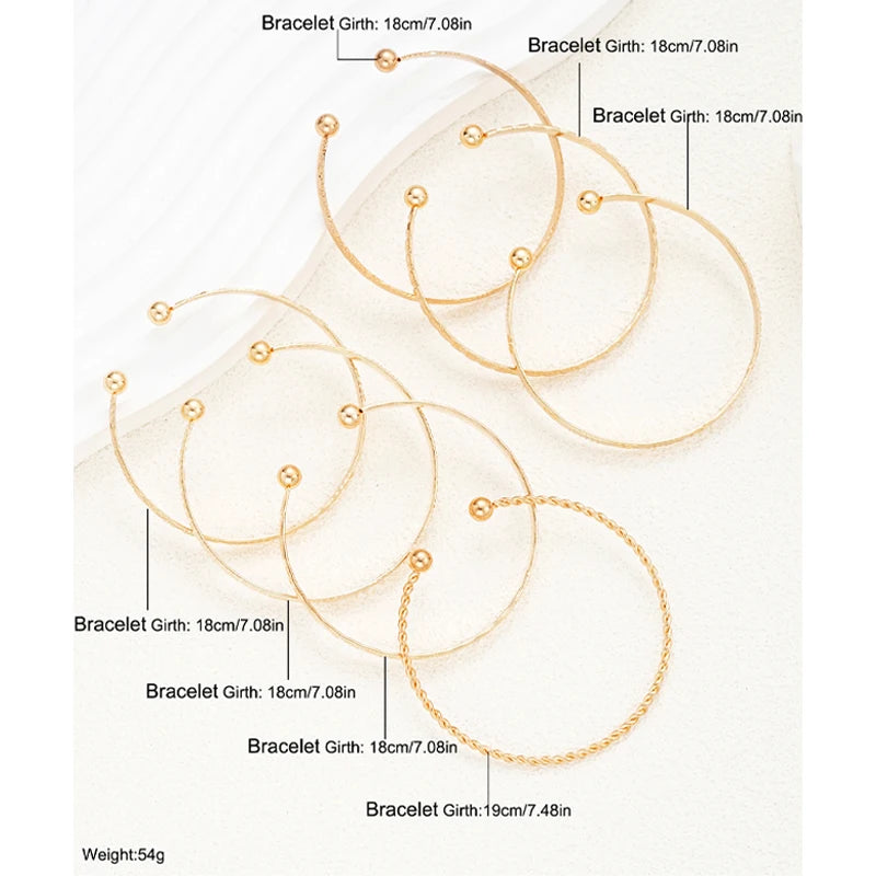 Punk Gold Color Bracelets