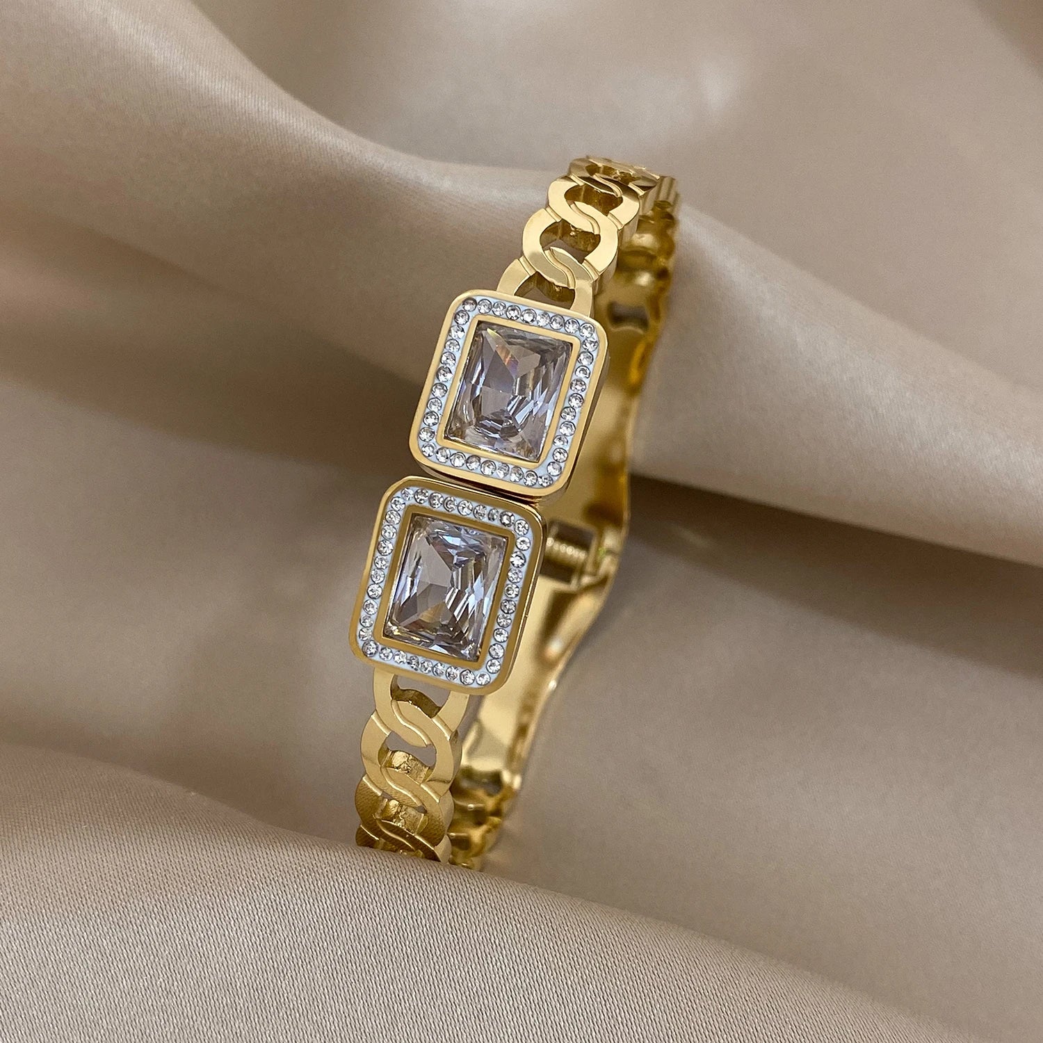 Luxury Stainless Steel Cuff Bracelet