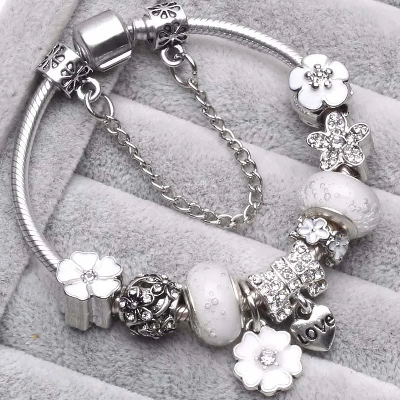 Cherry Blossoms Charm Bracelets
