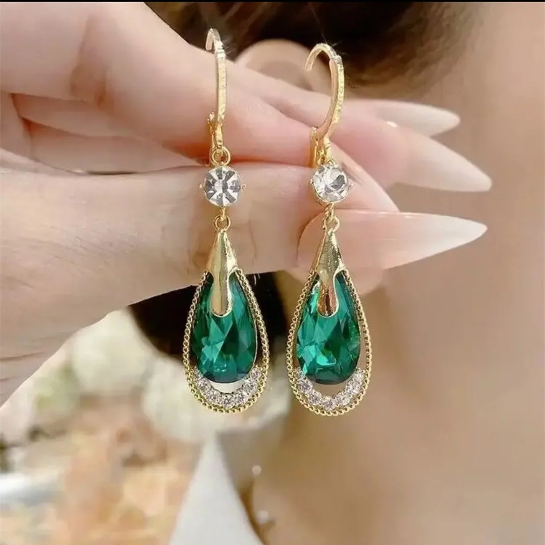 Zircon Butterfly Tassel Earrings
