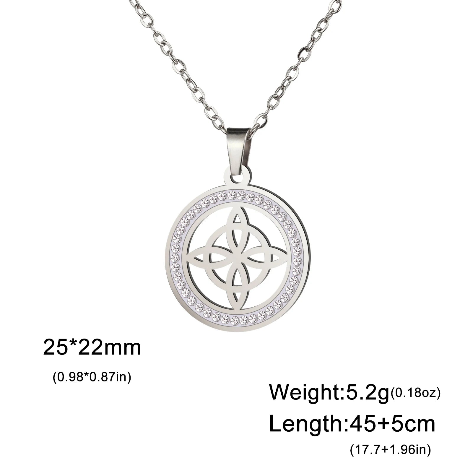 Zircon Round Pendant Necklaces