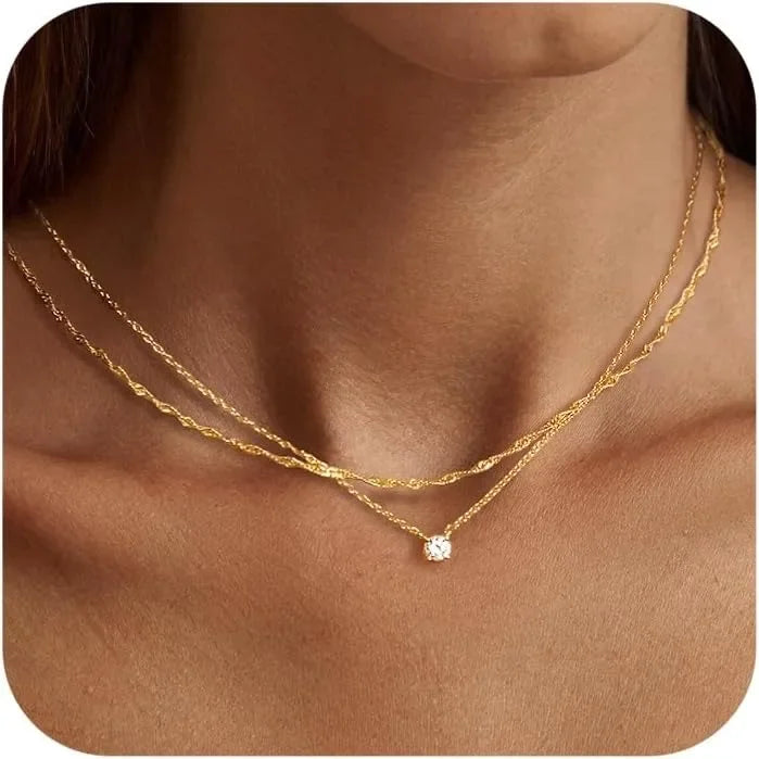 Gold Sterling Silver Choker Necklace