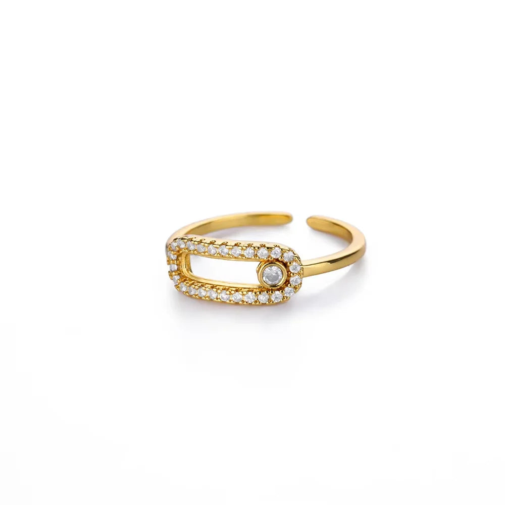 Elegant Stainless Steel Big Bloom Flower Rings