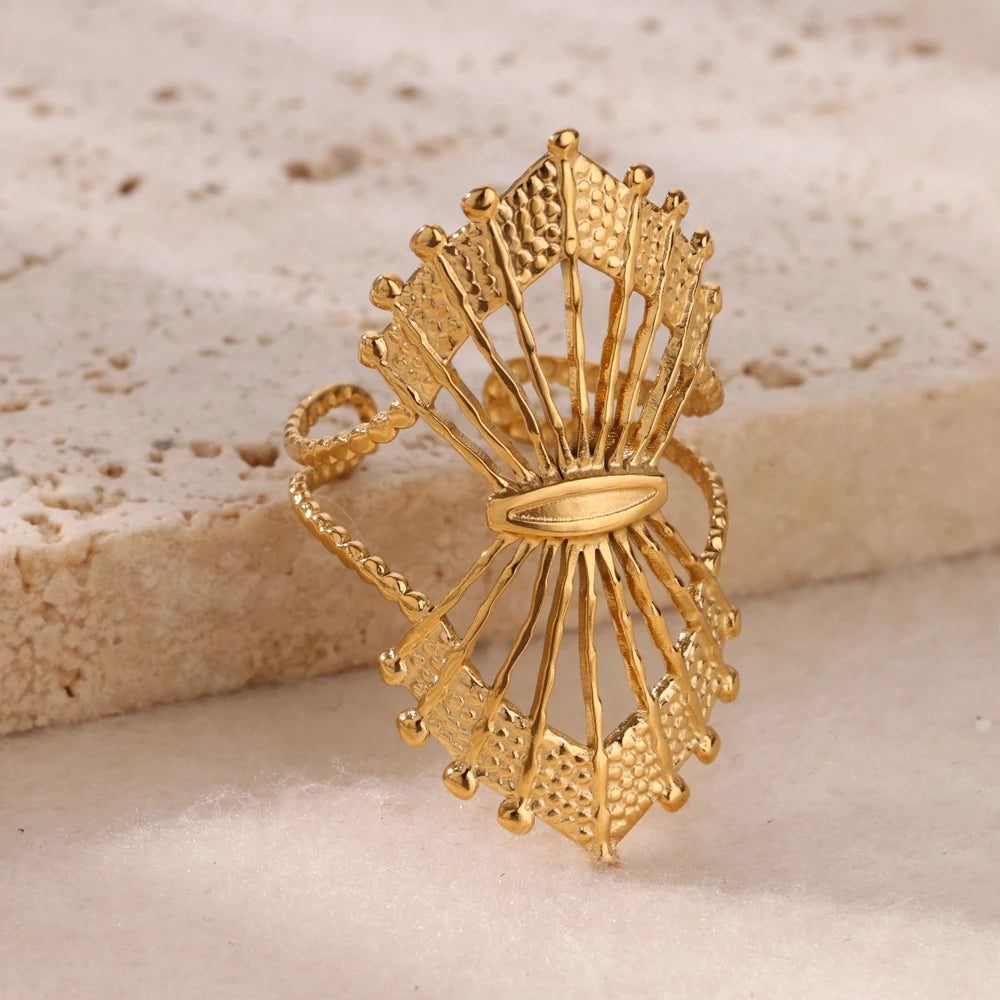 Starfish Shell Open Rings