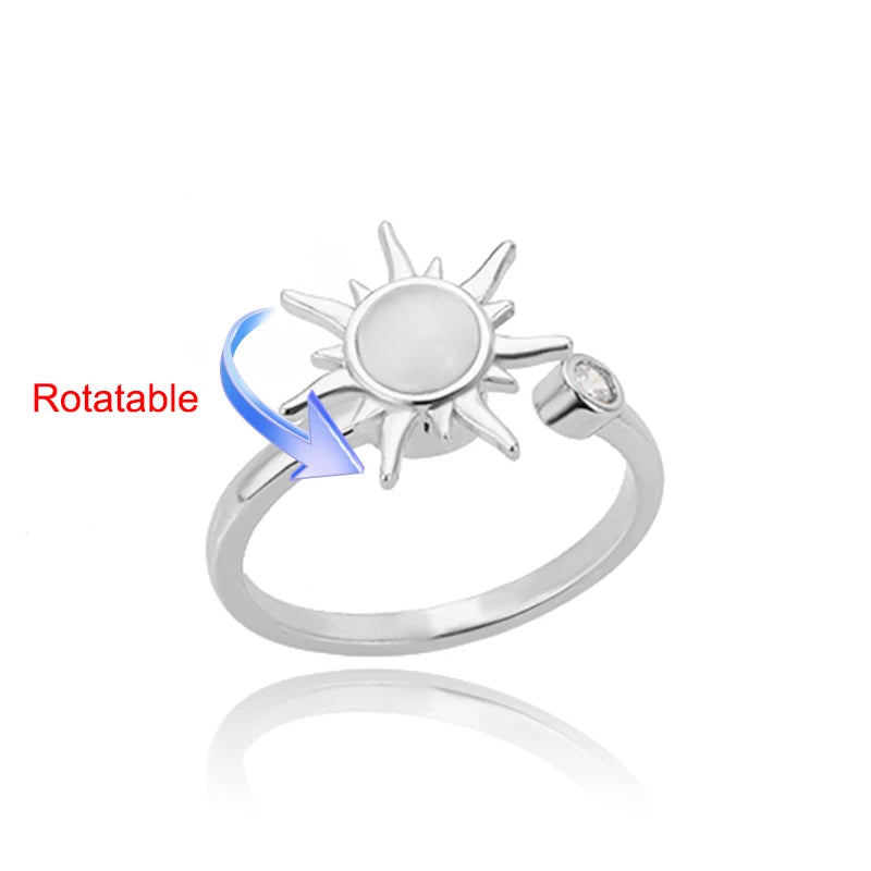 Four Clover Rotating Anxiety Rings