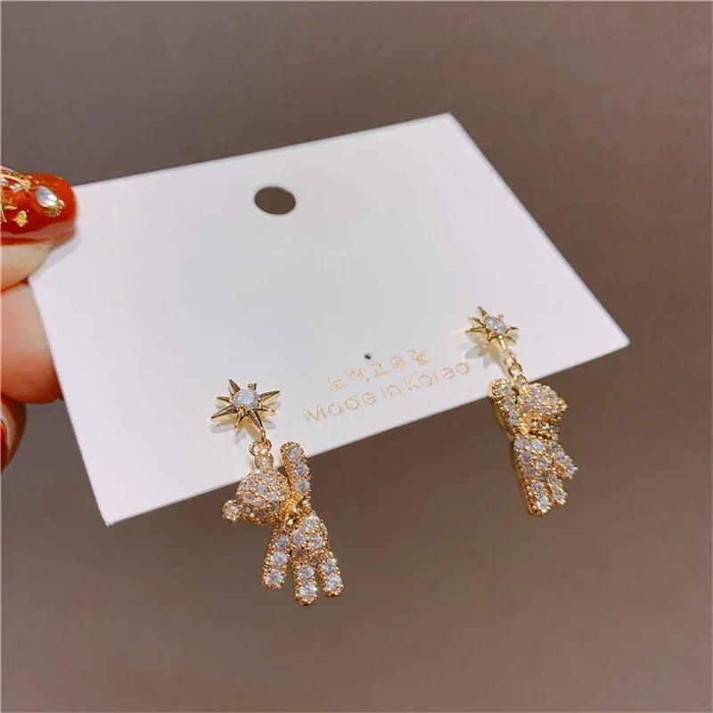 Cute Acrylic Candy Gummy Bear Dangle Earrings