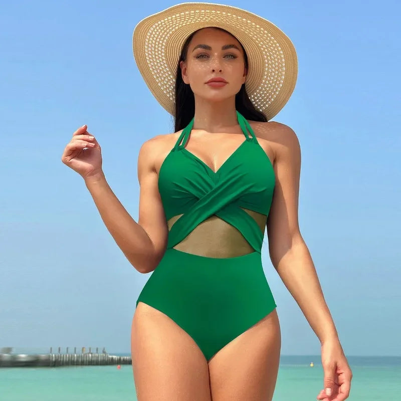 Solid Push Up Brazilian Swimming Suits
