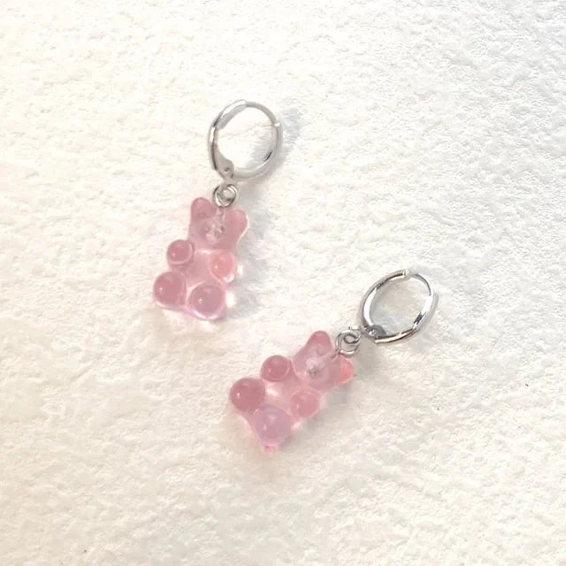 Cute Acrylic Candy Gummy Bear Dangle Earrings