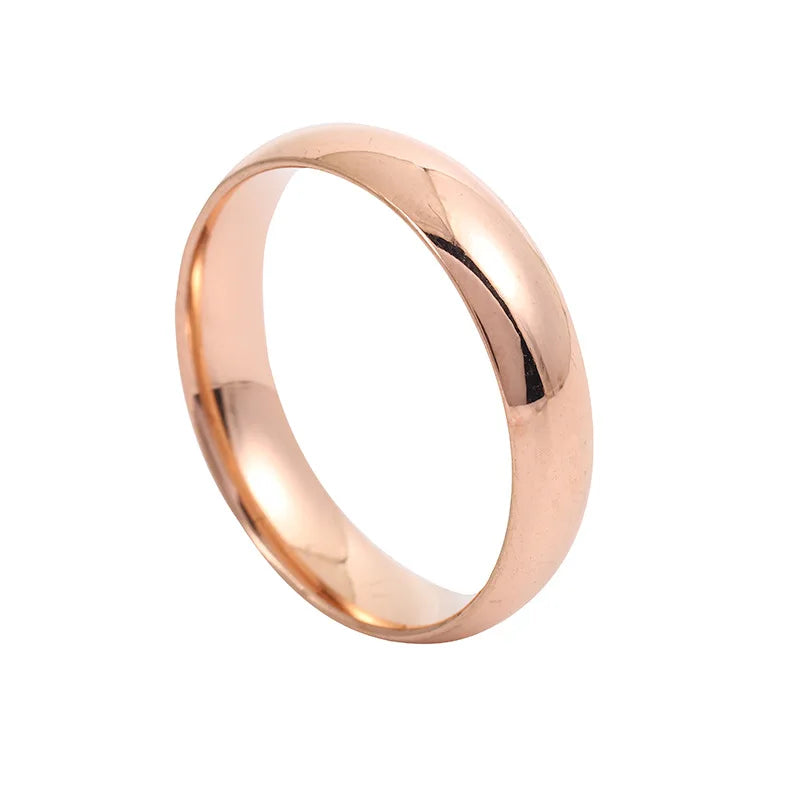 Curved Stainless Steel Couple Ring