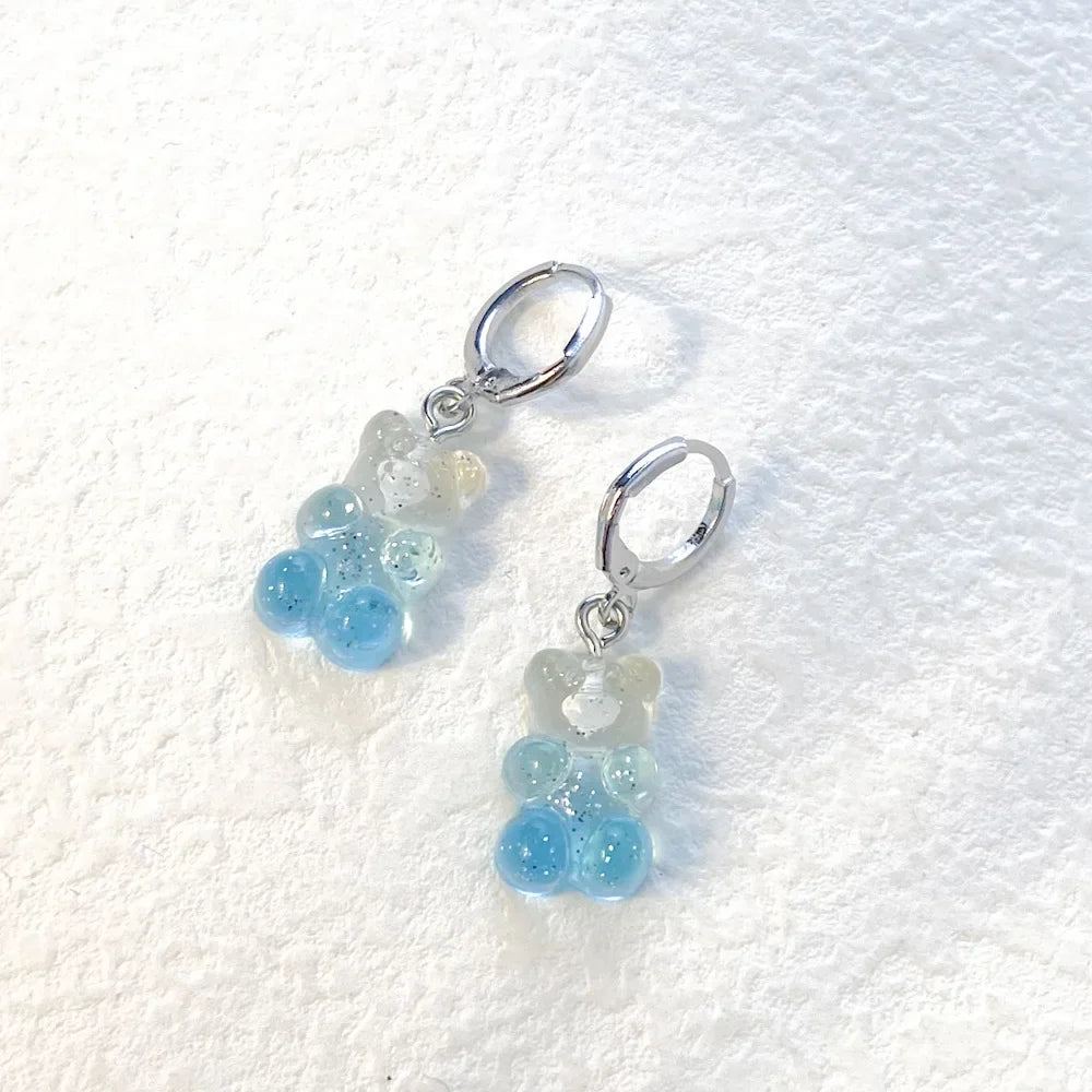 Cute Acrylic Candy Gummy Bear Dangle Earrings