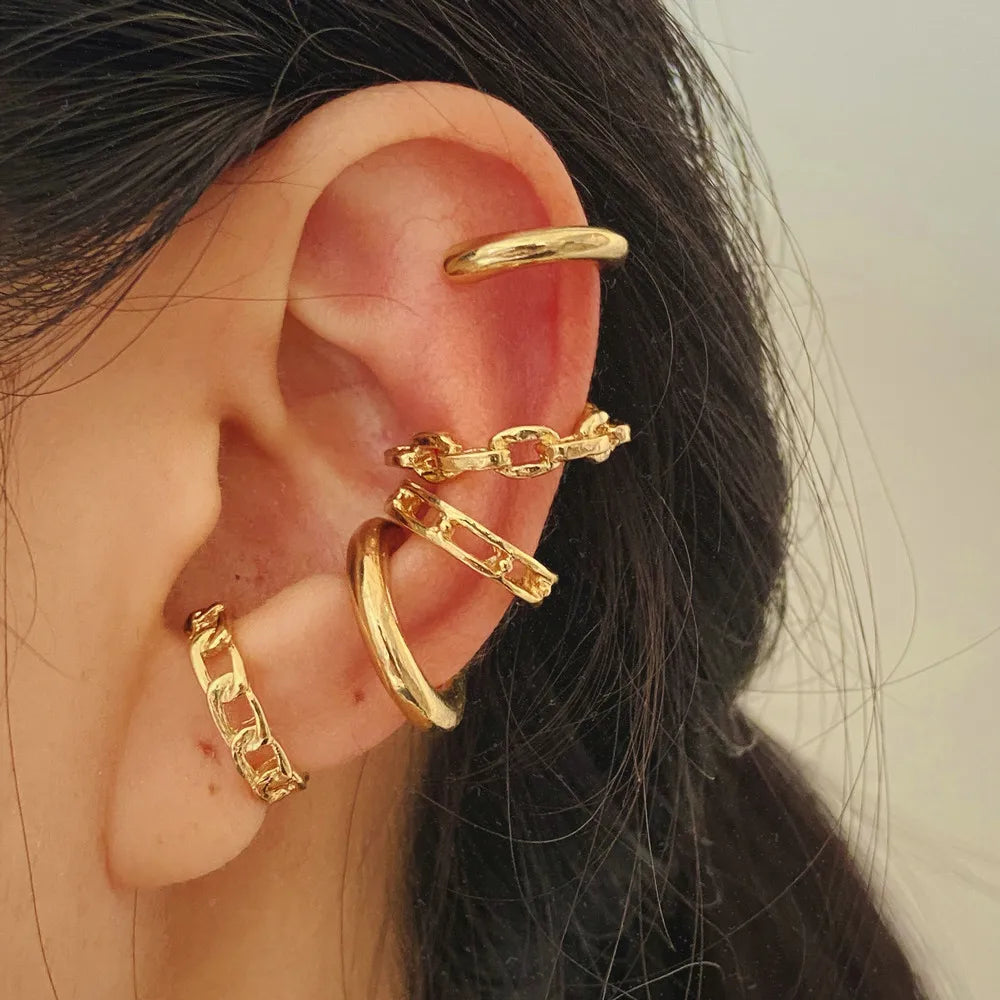 Silver Plated Metal Butterfly Ear Clips