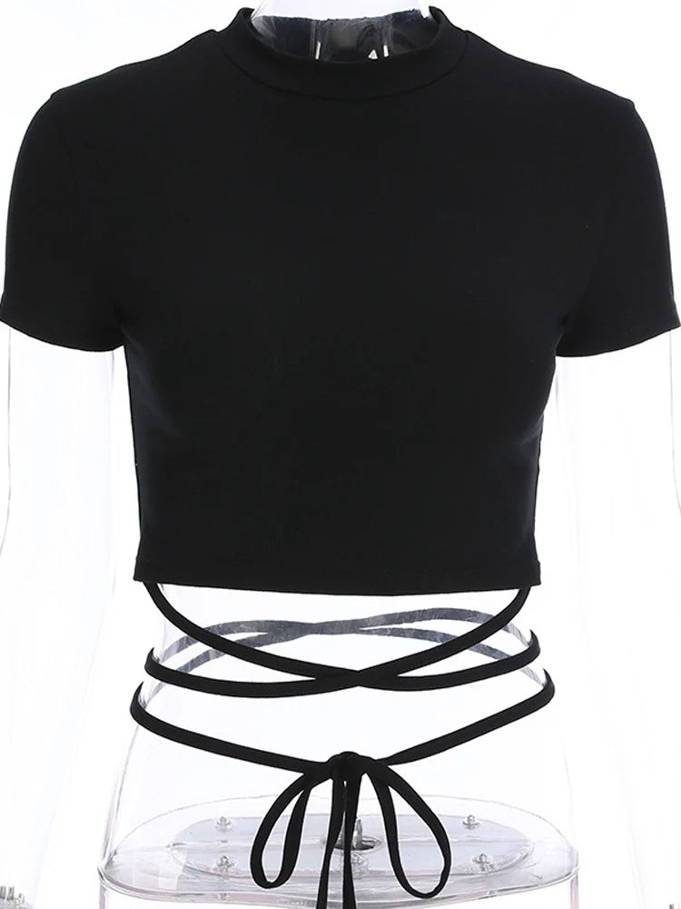 Black Short Crop Top