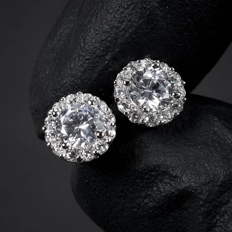 Cubic Zircon Stud Earrings
