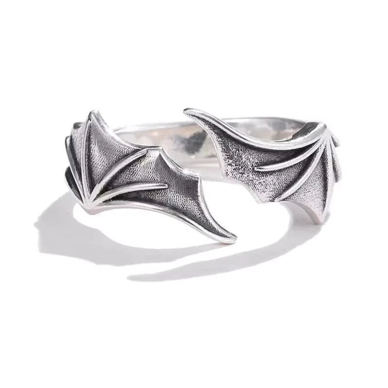 Vintage Angel Devil Wings Adjustable Rings