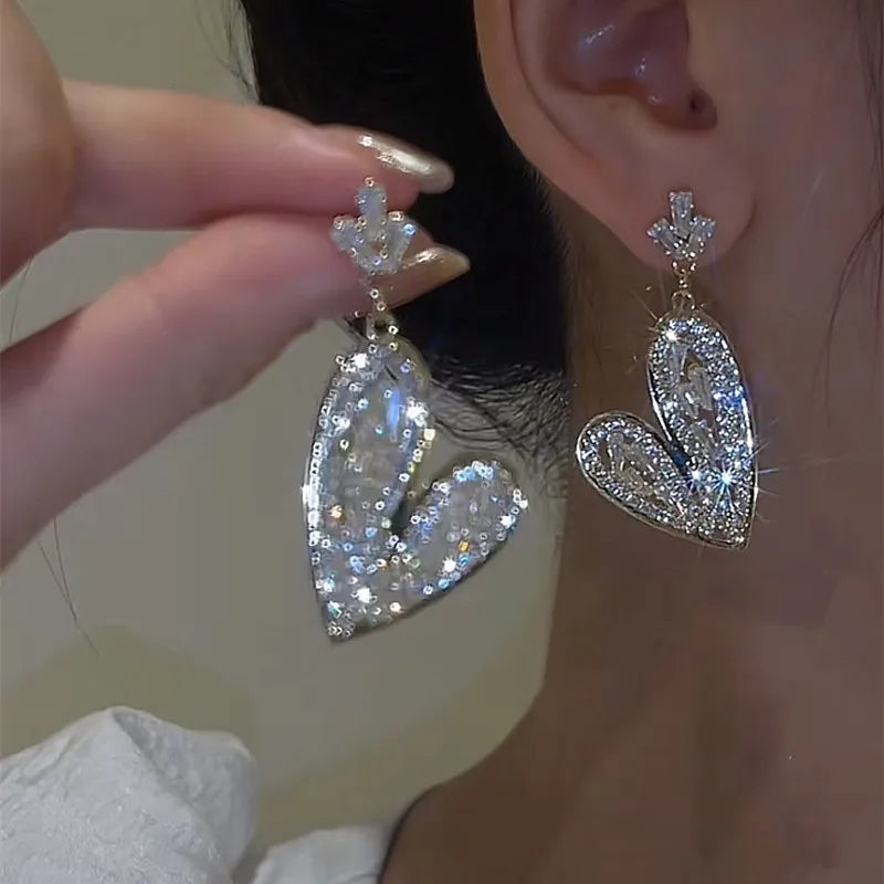 Zircon Butterfly Tassel Earrings