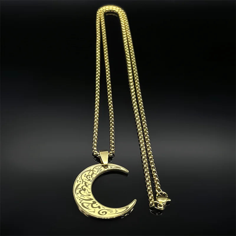 Crescent Moon Pendant Necklace