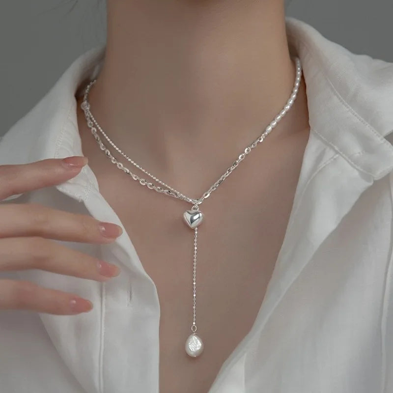 Pearl Simple Elegant Pendant Necklace