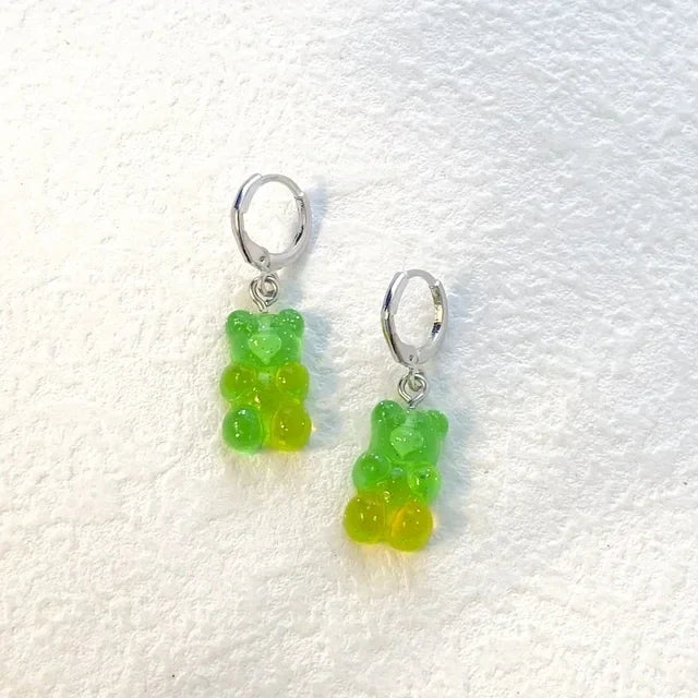 Cute Acrylic Candy Gummy Bear Dangle Earrings