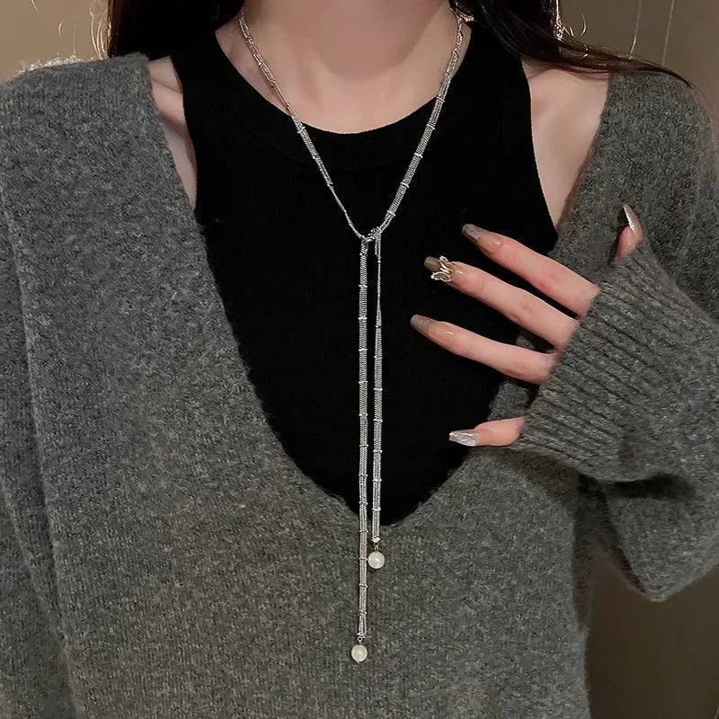 Pearl Simple Elegant Pendant Necklace