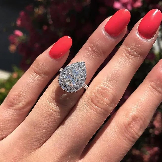 Oval Pear Cut Wedding Rings