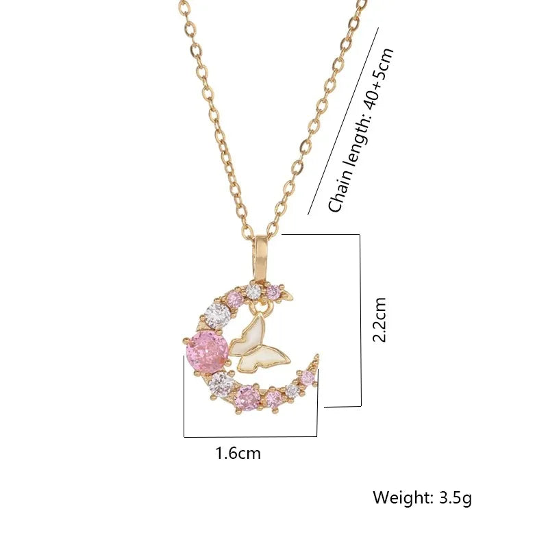 Butterfly Moon Necklace