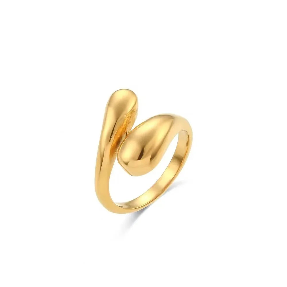 Smooth Double Ball Beads Rings