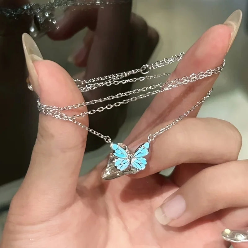 Butterfly lamp Necklace