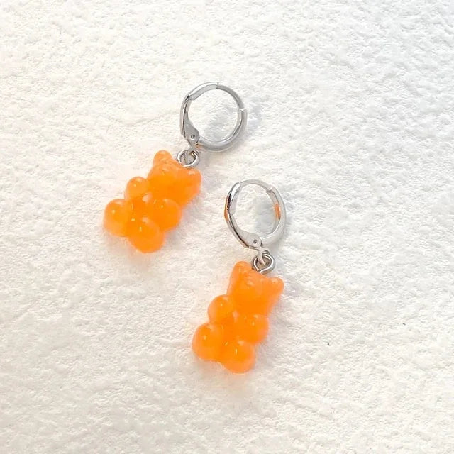 Cute Acrylic Candy Gummy Bear Dangle Earrings