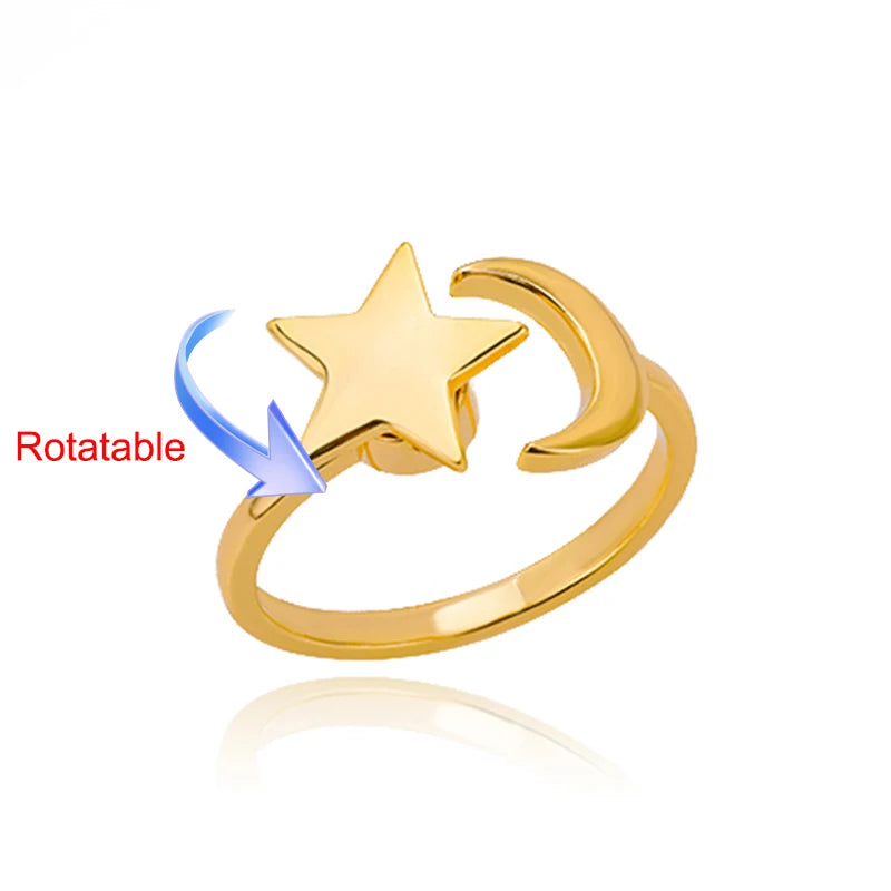 Four Clover Rotating Anxiety Rings