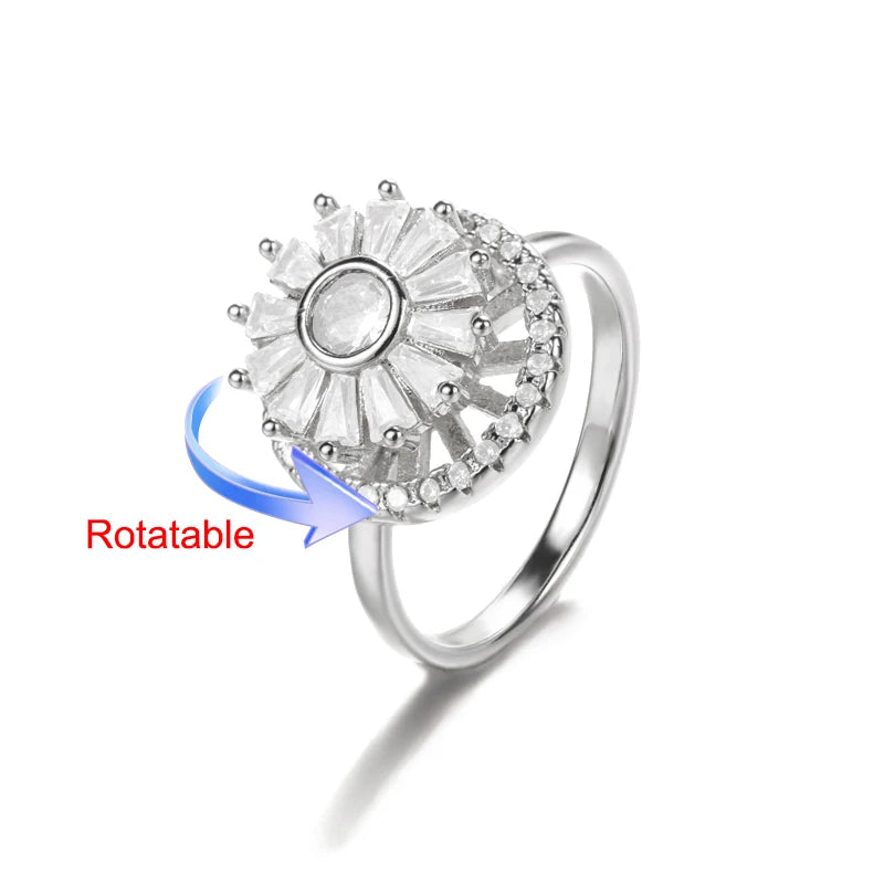 Four Clover Rotating Anxiety Rings