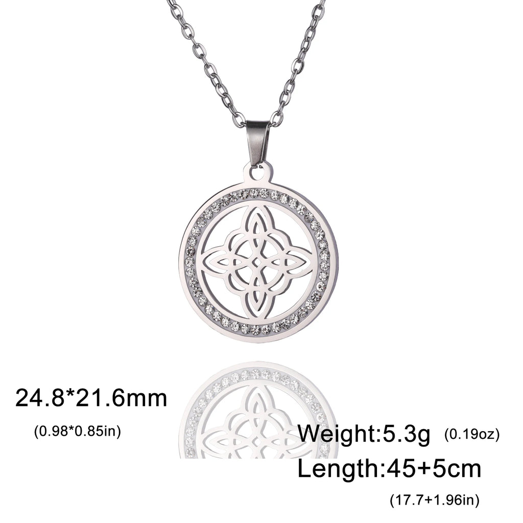 Zircon Round Pendant Necklaces