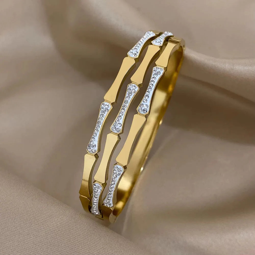 Luxury Stainless Steel Cuff Bracelet