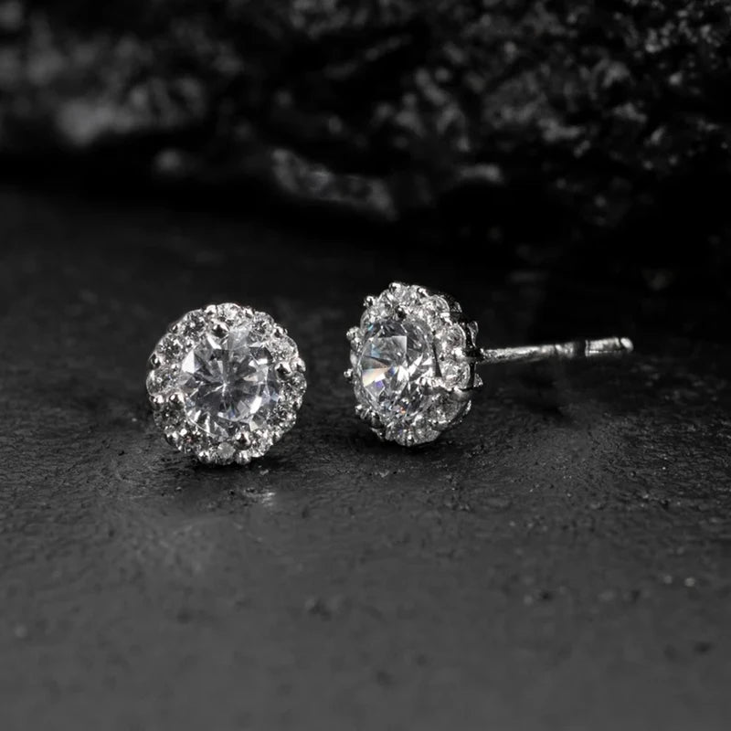 Cubic Zircon Stud Earrings