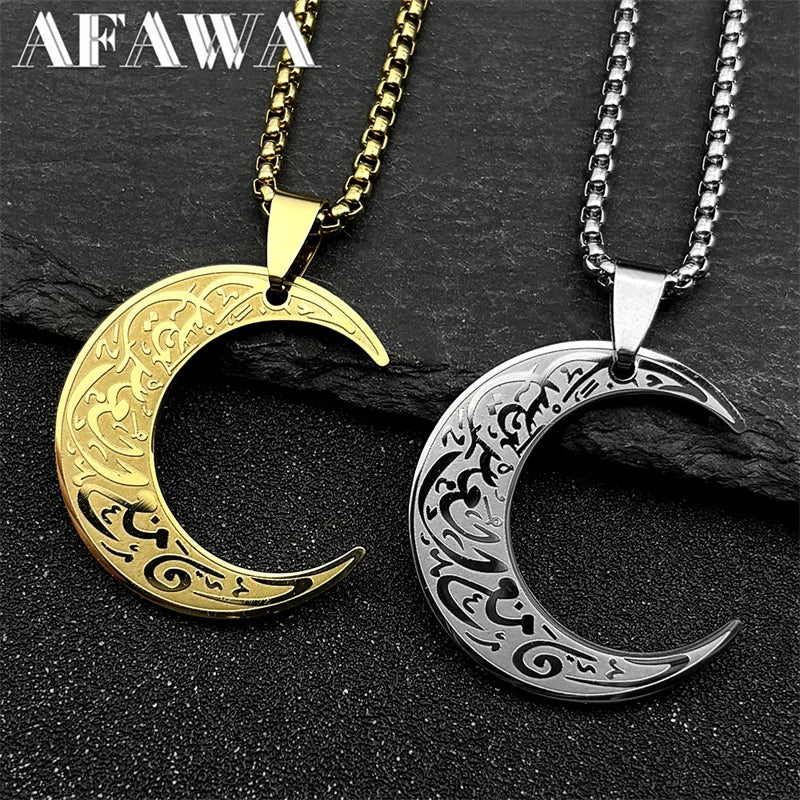Crescent Moon Pendant Necklace