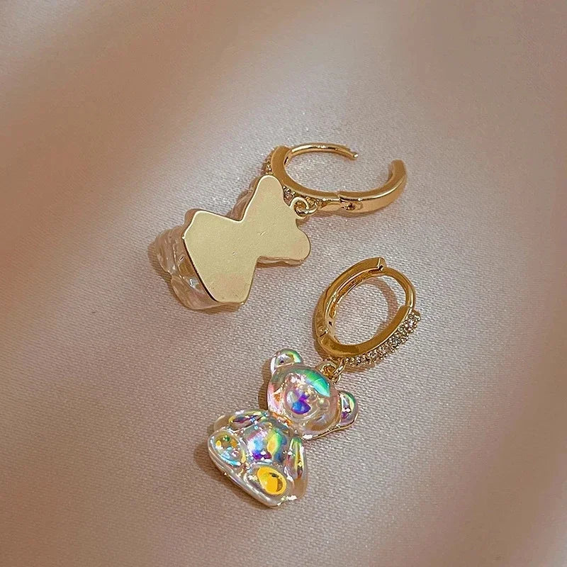 Cute Acrylic Candy Gummy Bear Dangle Earrings