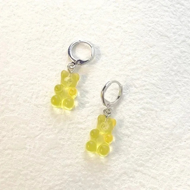 Cute Acrylic Candy Gummy Bear Dangle Earrings